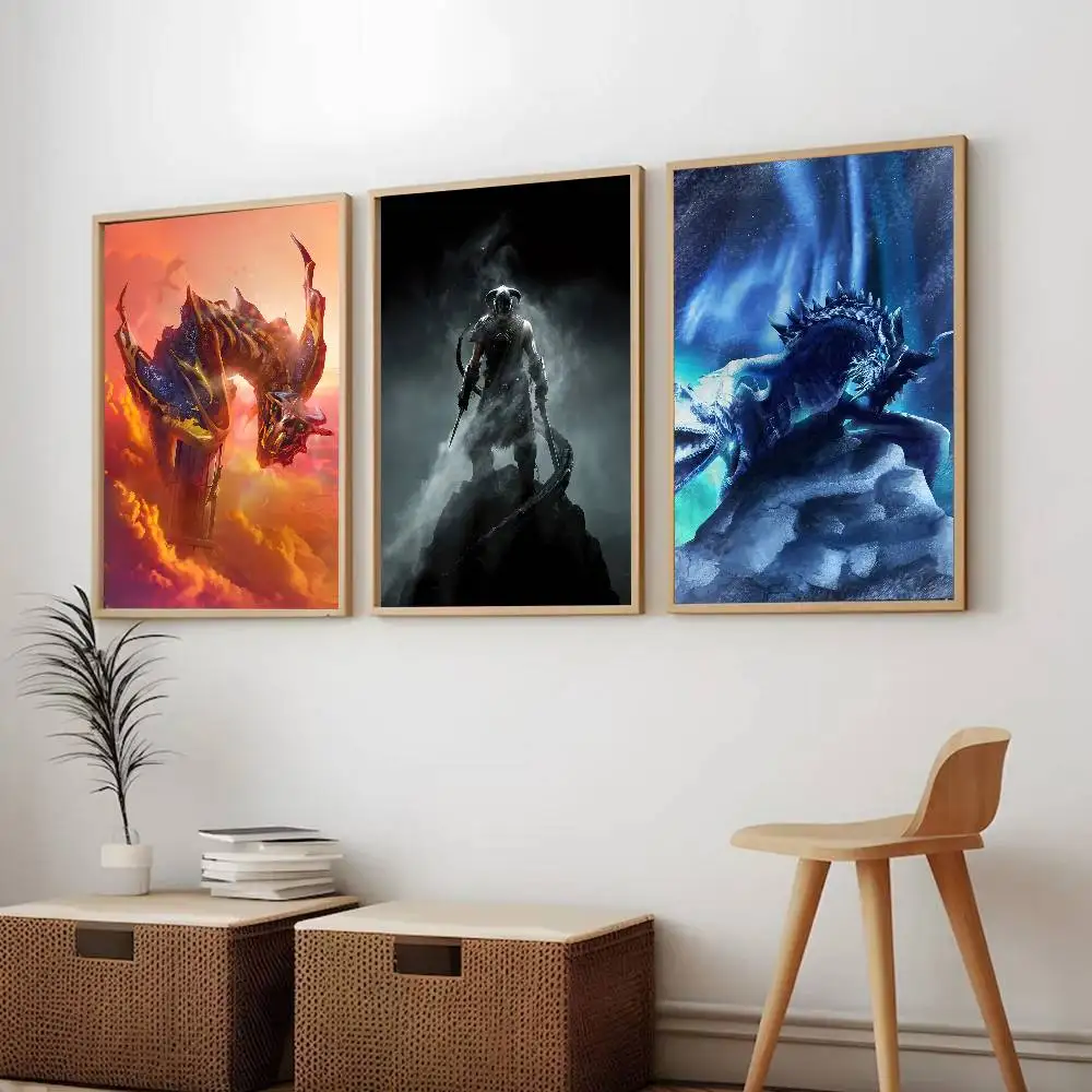 Skyrim ملصق فني ذاتي اللصق ملصق مضاد للمياه مقهى النوم ديكور جدار الغرفة #6