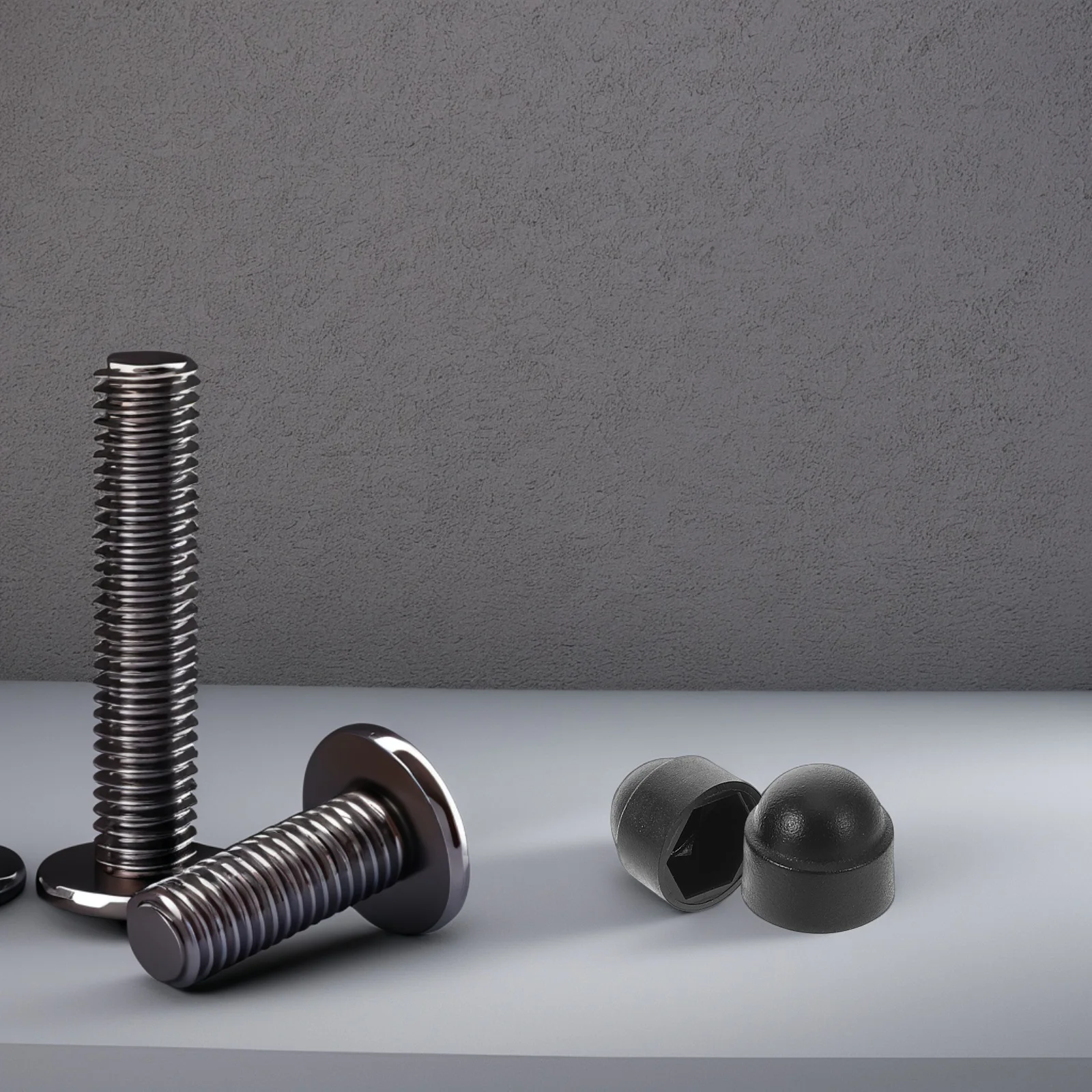 

25pcs Screw Caps Plastic Bolt Covers Decorative Black Heads for Screws Durable Material Furniture Hinge Nut Shutter Protectors