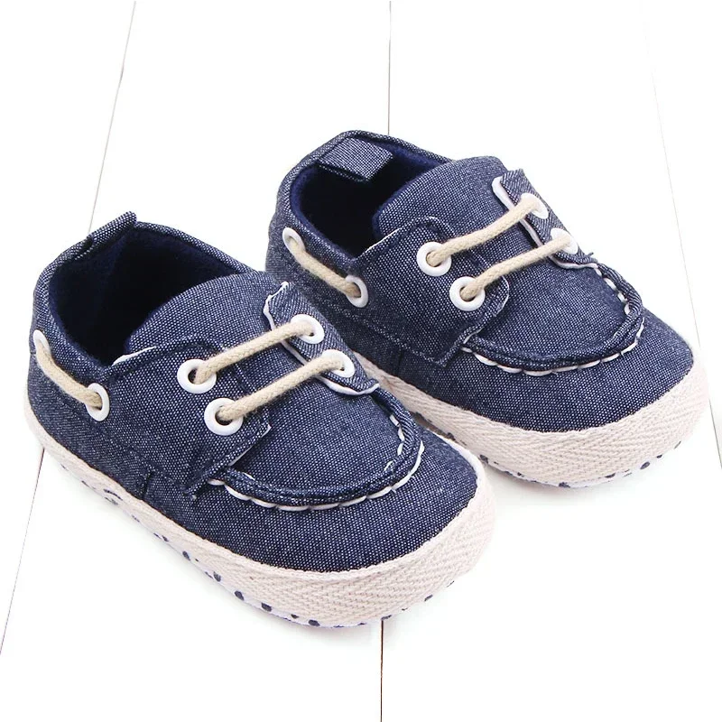 Infants Baby Boys Girls Soft Soled Crib Shoes Laces Up Canvas Sneaker First Walkers Toddler Moccasins Newborn