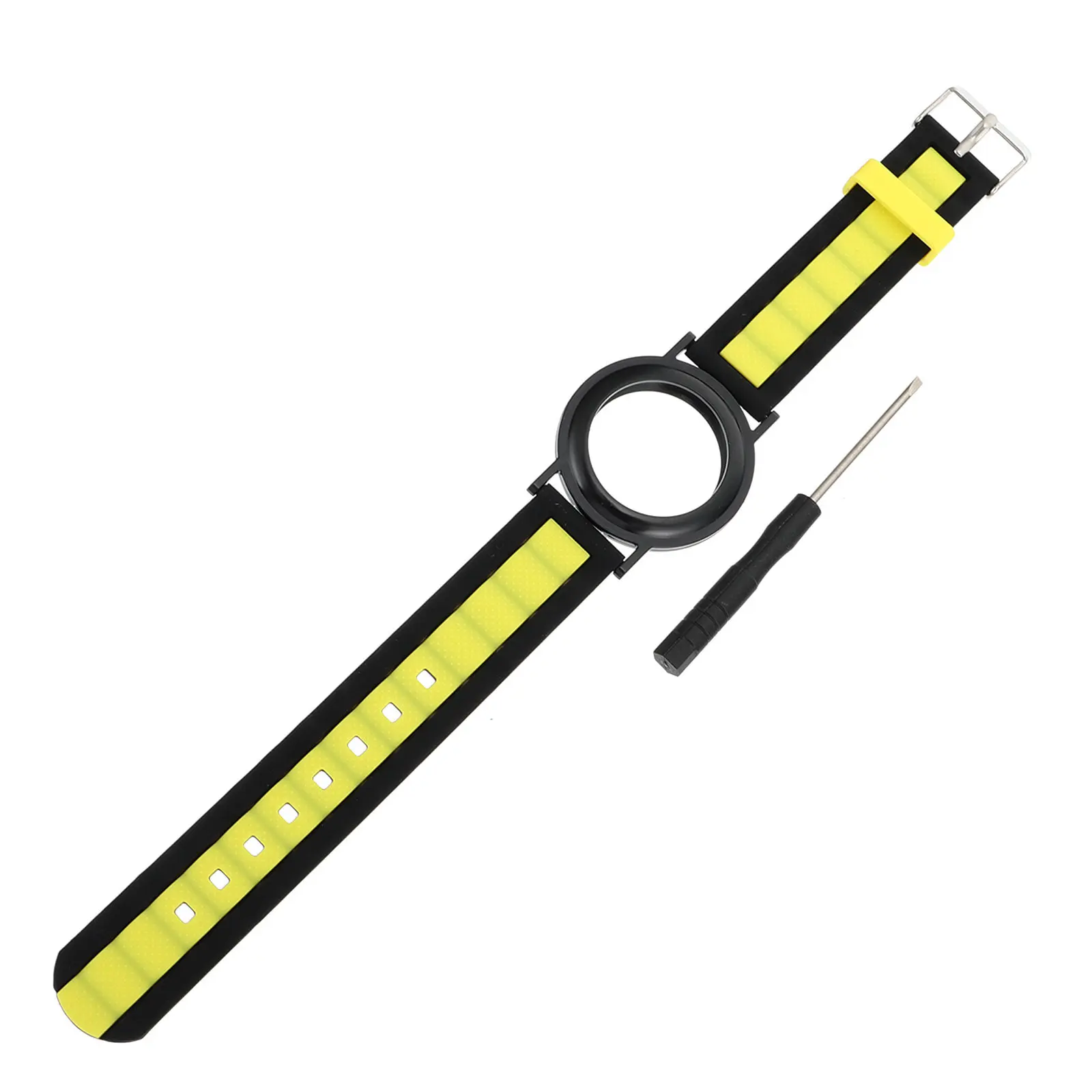 

Premium Silicone Watch Strap Compatible with Airtag Secure Lock Design Easy Wear Drop Cushioning Wristband