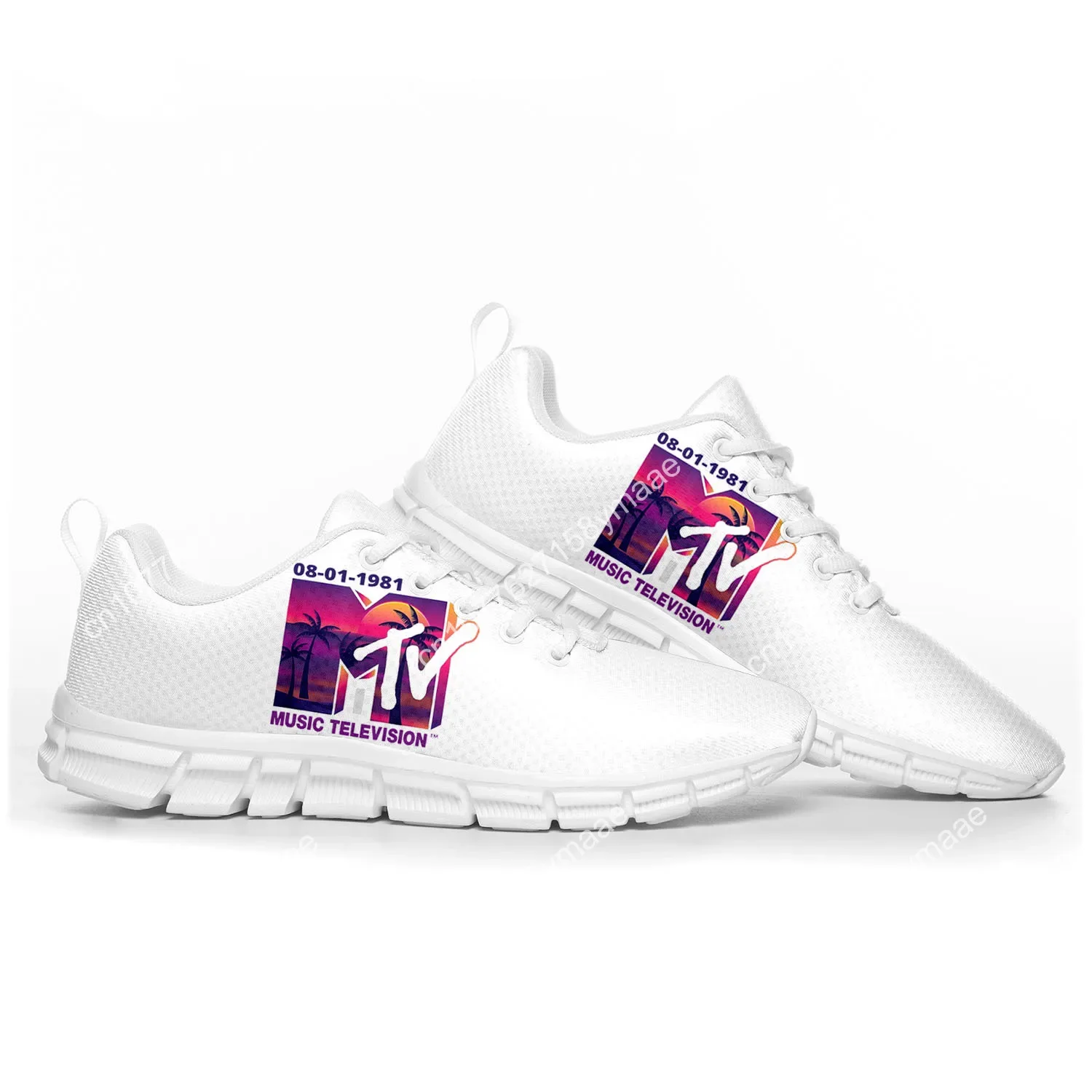Mtv Music Television Sports Shoes High Quality Mens Womens Teenager Kids Children Sneakers Sneaker Customize Couple Shoe White