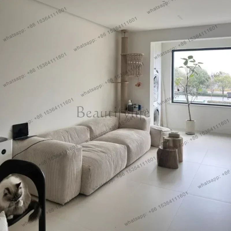 YJ Modular Sofa Couch Chaise Lounges Corner Lazy Sofas Relaxing Puff Block Corduroy Sofa Living Room Sofas Home Furniture Armcha