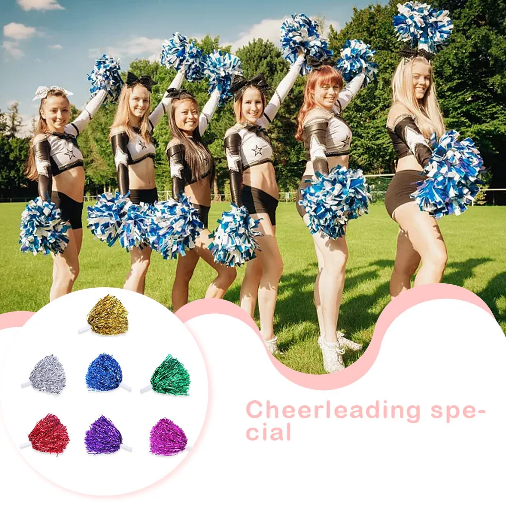 

2 Pieces Cheerleadering Poms Competition Cheerleader Pompoms Decoration