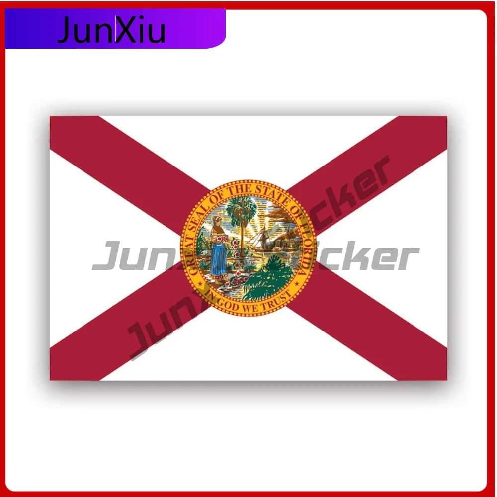 

Florida Flag Sticker Creative Decals Uv Protected State Southeastern Sunshine State Flag Patriotic Car Sticker Vinyl Decal