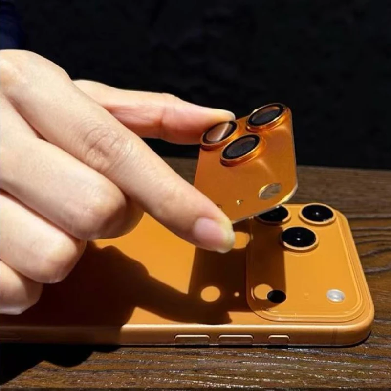 1Set Full Cover Metal Camera Protection Glass For IPhone 17 Pro Max Lens Cover Glass For IPhone 17 Lens Metal Ring Film