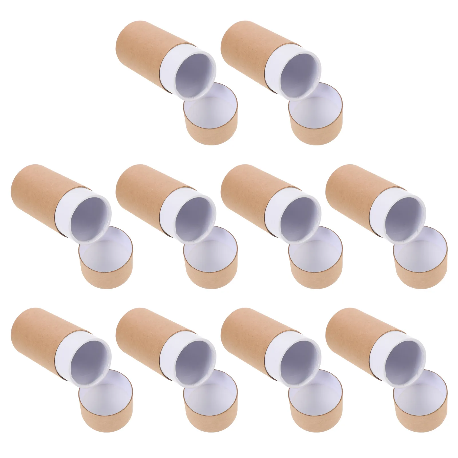 

10 Pcs Essential Oil Bottle Packaging Box Packing Boxes Container Paper Gift Holder Face Mounting Tube Cylinder Can