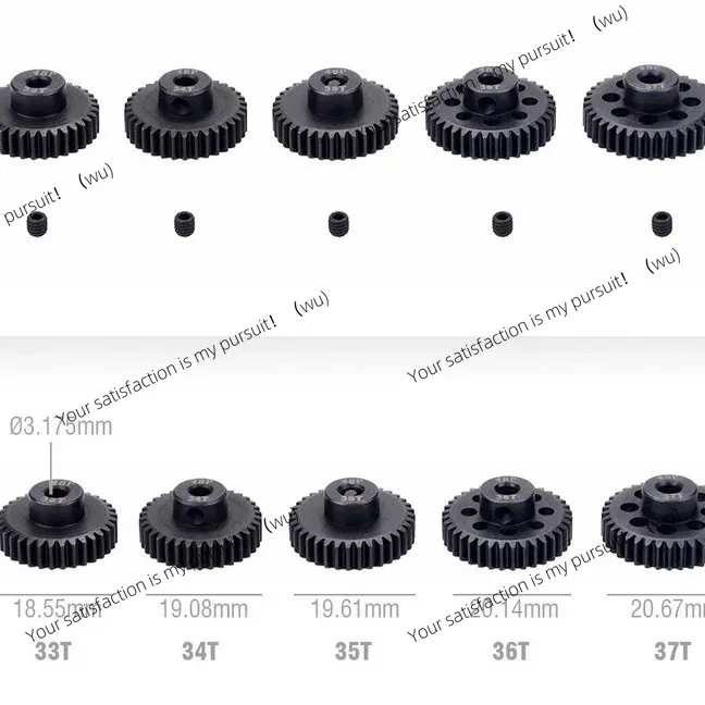 48DP 3.175mm Black Steel Gear Motor Motor Gear 13T-48T for 1/10RC Car Model