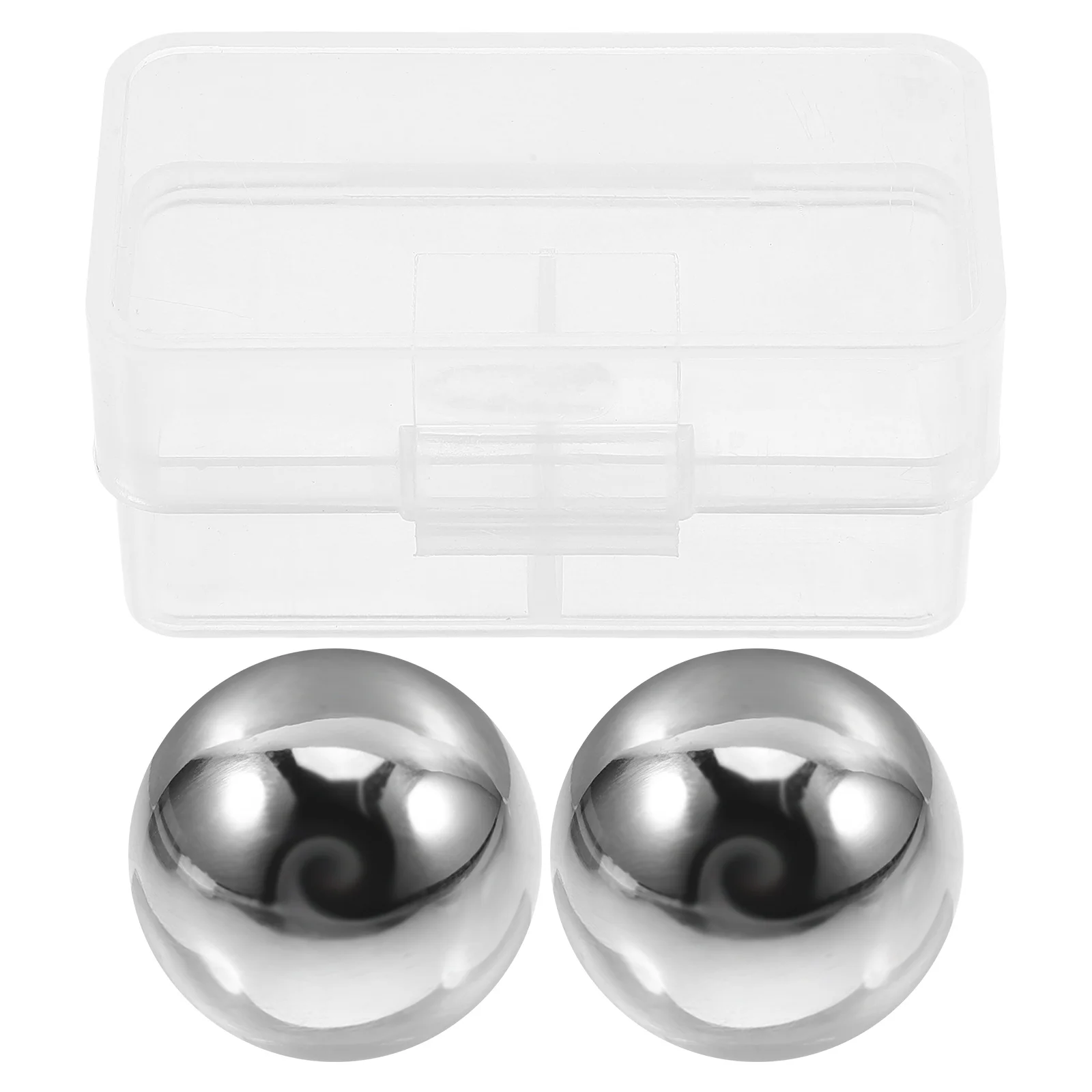 2 Pcs Stainless Steel Metal Ball Ice Cube Whiskey Stone Stones Balls Mold Ballsfor 304 Reusable Drinks Man