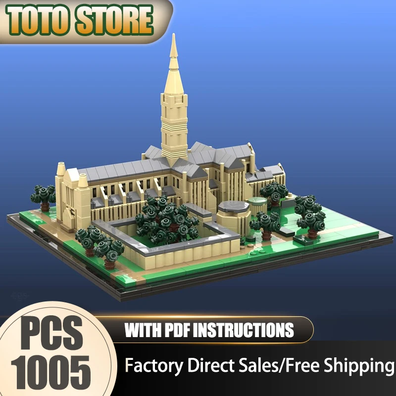 

City Street View Model Moc Building Bricks Modular Cathedral Model Technology Modular Blocks Christmas DIY Toy Construction Gift