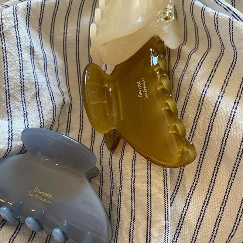 Elegante Haarklammer aus Acetat, mittlere Größe, süße Haarspange, Hai-Clip, Damen-Haarschmuck, Kopfbedeckung – Detail 15