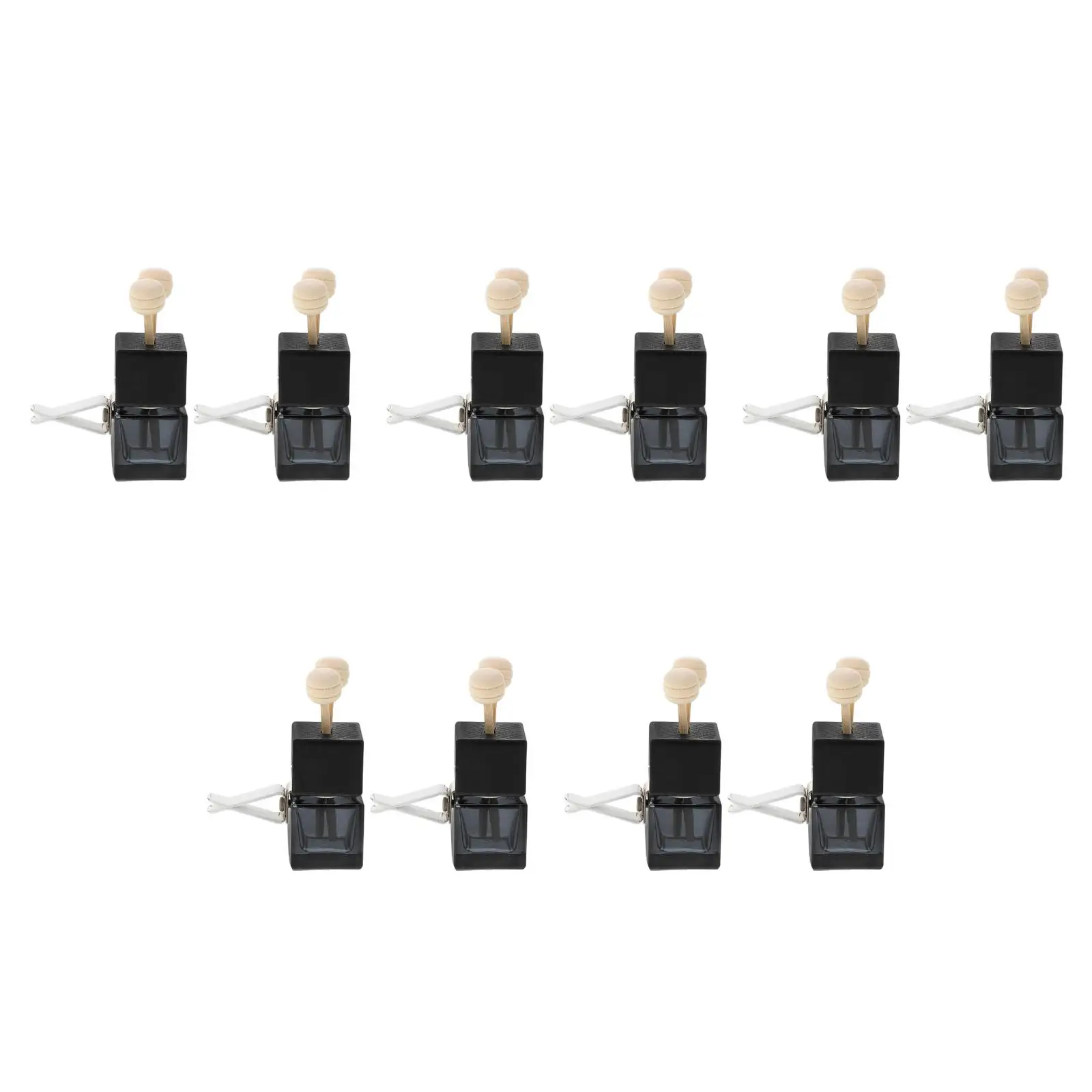 

5pcs 5 Count Car Aromatherapy Hanging Bottle Air Diffuser Essential Oils Decoration Freshener