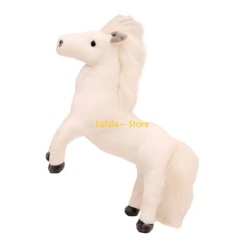 Y4QA เด็กยัดไส้ม้าตุ๊กตาทารกแรกเกิดพักผ่อนตุ๊กตาเอาใจของเล่นเด็กของขวัญวันเกิด