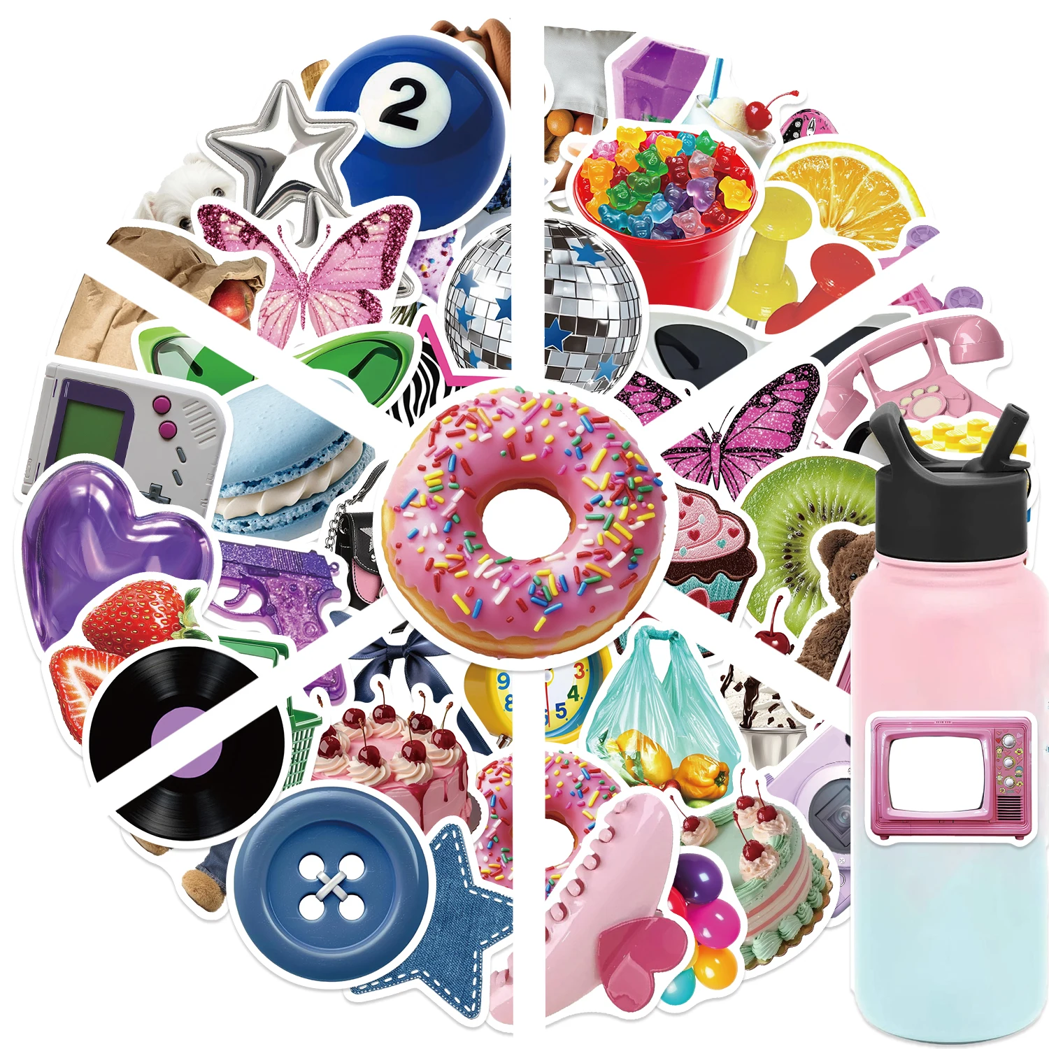 50PCS Cool Y2K Meisjes Esthetiek Sticker DIY Telefoon Laptop Bagage Skateboard Graffiti Klassieke Decals Fun forToy