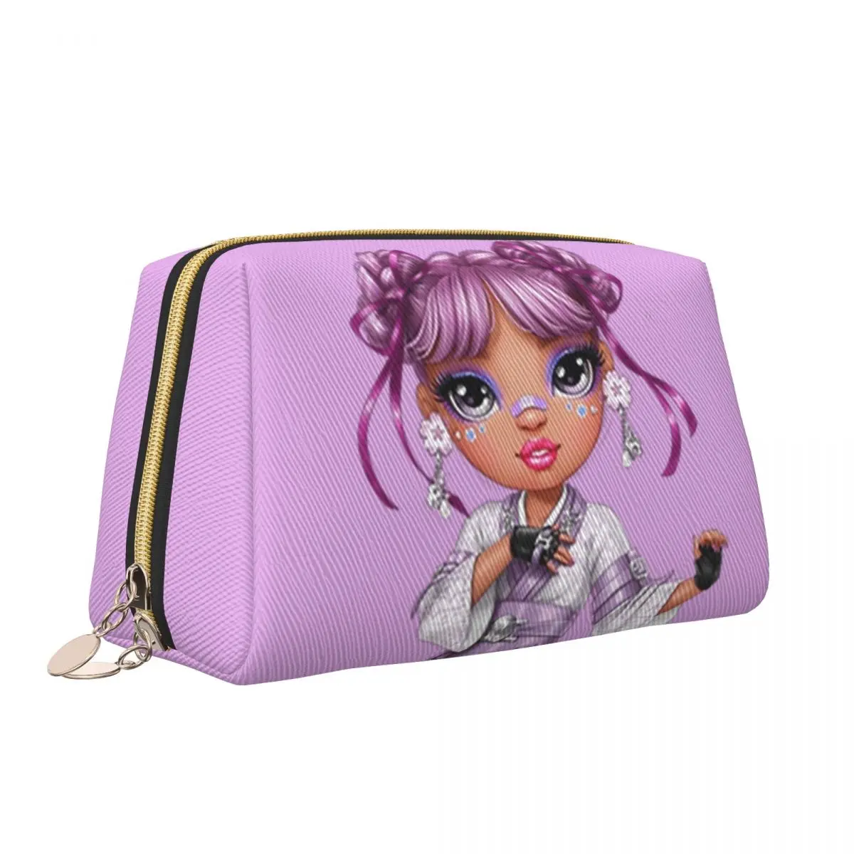 Custom Rainbow High Toiletry Bag for Women Cartoon Anime Tv Makeup Cosmetic Organizer Ladies Beauty Storage Dopp Kit Case