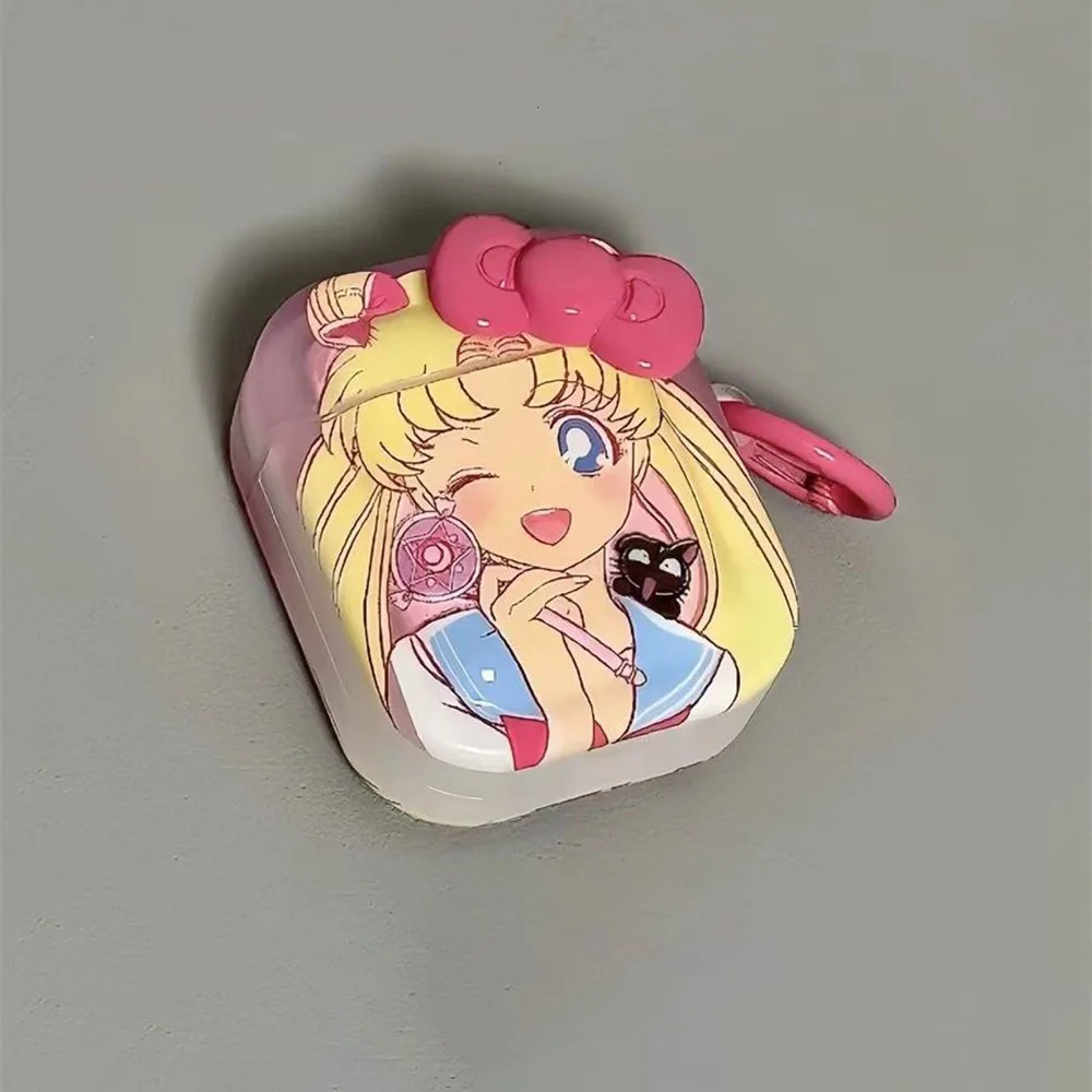 Kawaii Anime Sailor Moon Airpods 1/2 Protective Case Cartoon Print Airpods Pro 2 Wireless Bluetooth Earphone Case Practical Gift