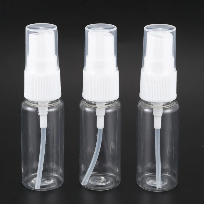 150X Empty Clear Plastic Fine Mist Spray Bottles With Microfiber Cleaning Cloth, 20Ml Refillable Container