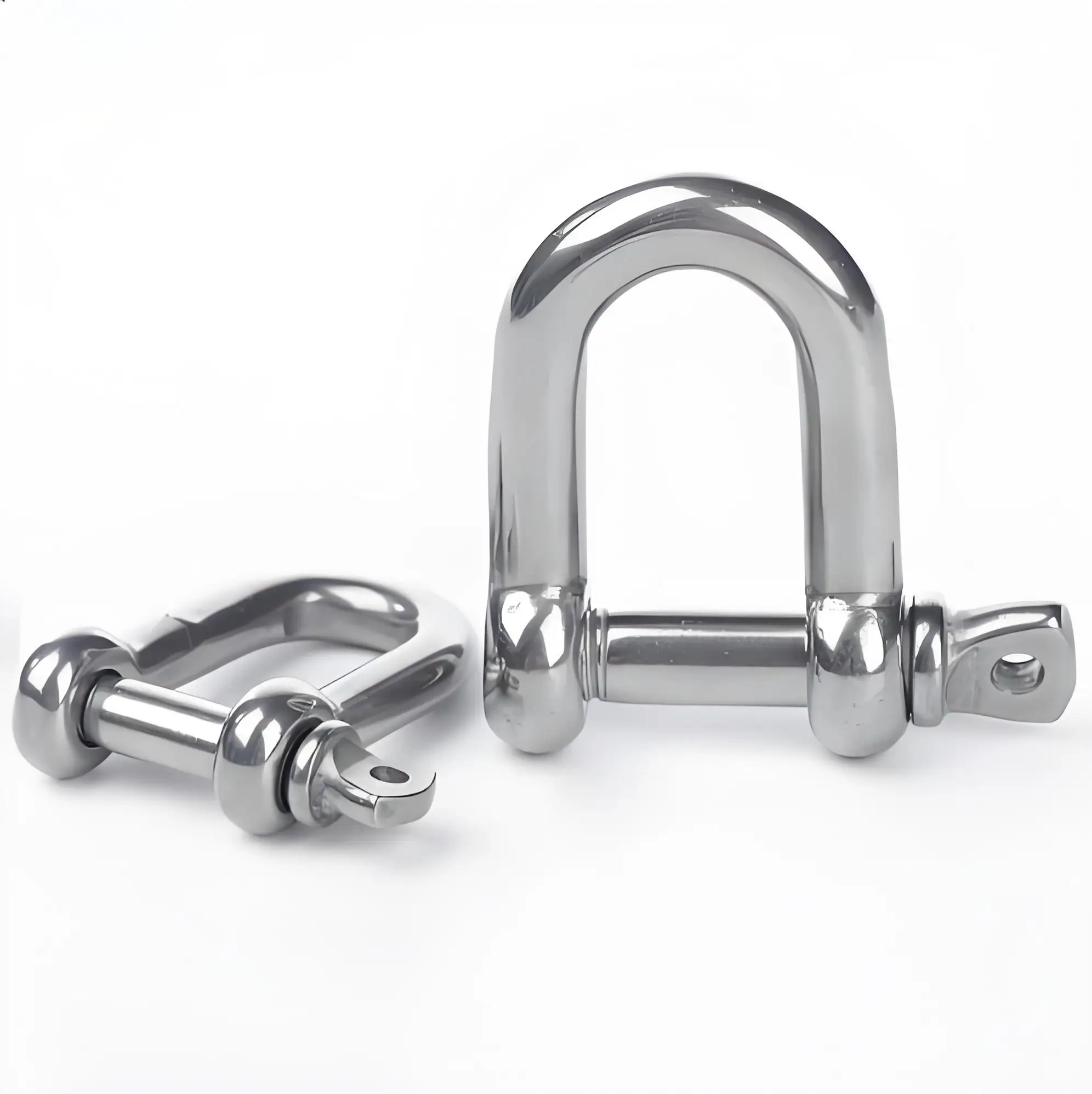 1/2PCS M4 M5 M6 M8 M10 D-Ring Shackles Multi-purpose Sailing Shackles Fit for Sailboat Chain Wirerope Lifting Rigging Shackles