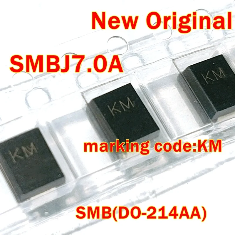1pcs to 1000pcs SMBJ7.0A SMB(DO-214AA)  New Original  marking code:KM SURFACE MOUNT TRANSIENT VOLTAGE SUPPRESSOR
