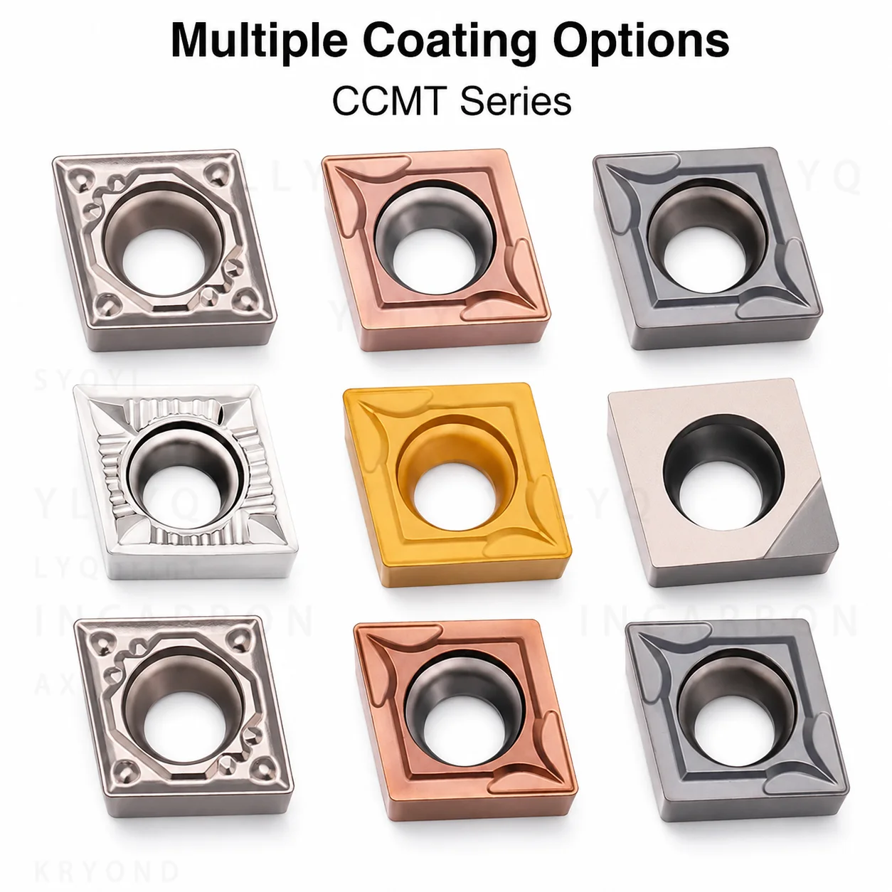 CCMT060202/060204/060208 09T304/08 1204 Carbide Turning Inserts 10Pcs Indexable Lathe Boring Inserts for Steel Stainless Steel