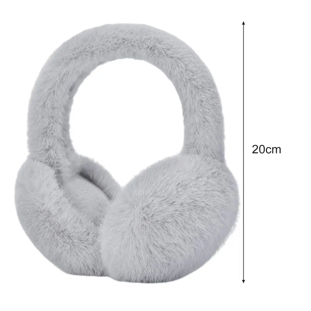 Portable Earmuffs Cozy Faux Fur Winter Earmuffs for Women Thick Lightweight Ear Warmers with Anti-slip Design Foldable Outdoor