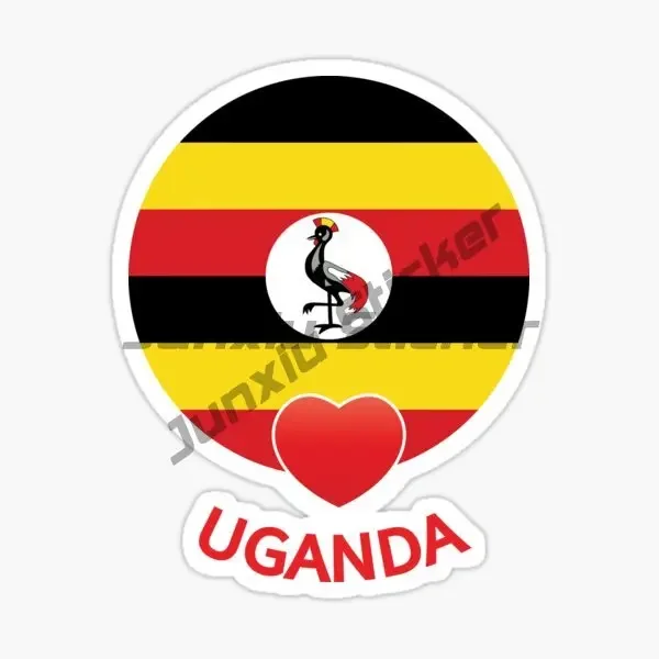 أوغندا UG العلم خريطة شعار ملصق شاحنة نافذة السيارة دراجة نارية دراجة فان الزجاج خوذة سباق العربة على الطرق الوعرة ملصق مائي للتخصيص
