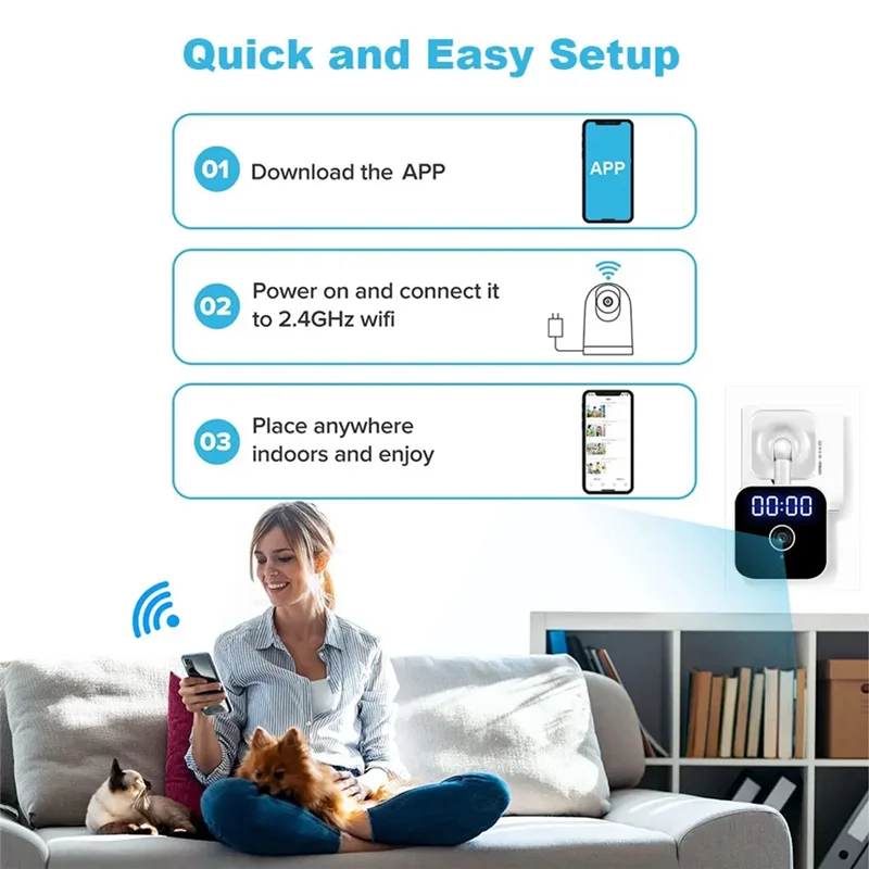 Clock Monitoring Camera 1080P Mini Wifi Surveillance Cam With Night Vision And Sound Detection Way Audio Siren