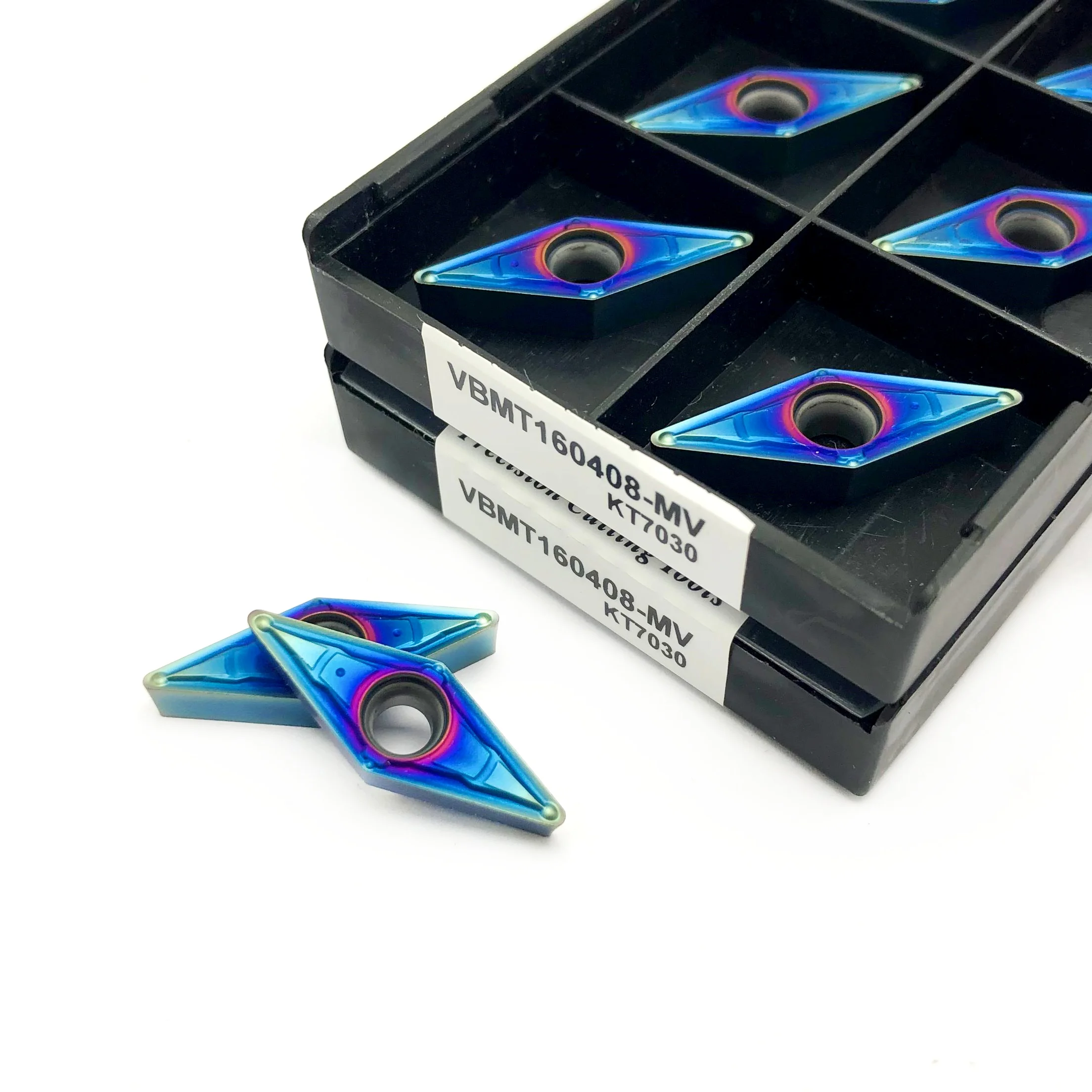 Inserts Inserts KT7030 alat pemutar penggilingan VBMT 160404/1608 KT7030 mesin CNC sisipan karbida pemrosesan baja bilah