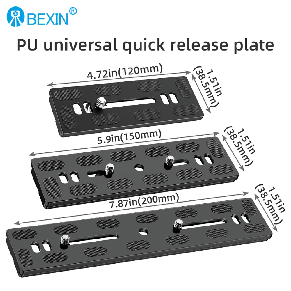 Piastra a sgancio rapido BEXIN 38.5mm con piastra di montaggio per fotocamera con Base a vite 1/4 adatta per fotocamera SLR Arca treppiede con testa a sfera svizzera