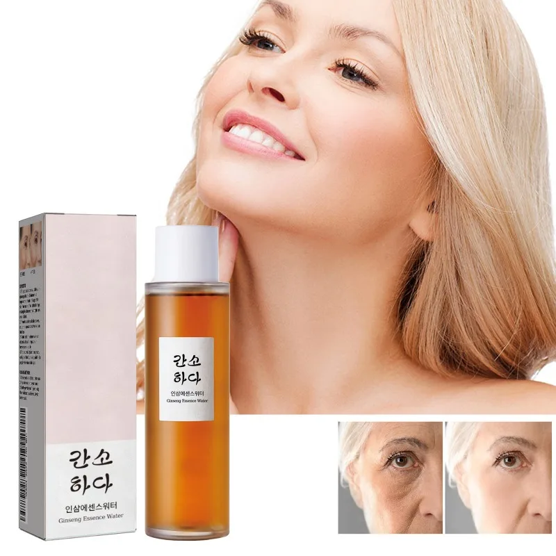 

Сыворотка с женьшенем, вода, увлажняет, восстанавливает тусклую кожу, исчезает тонкие линии, осветляет тон кожи, эссенция против морщин