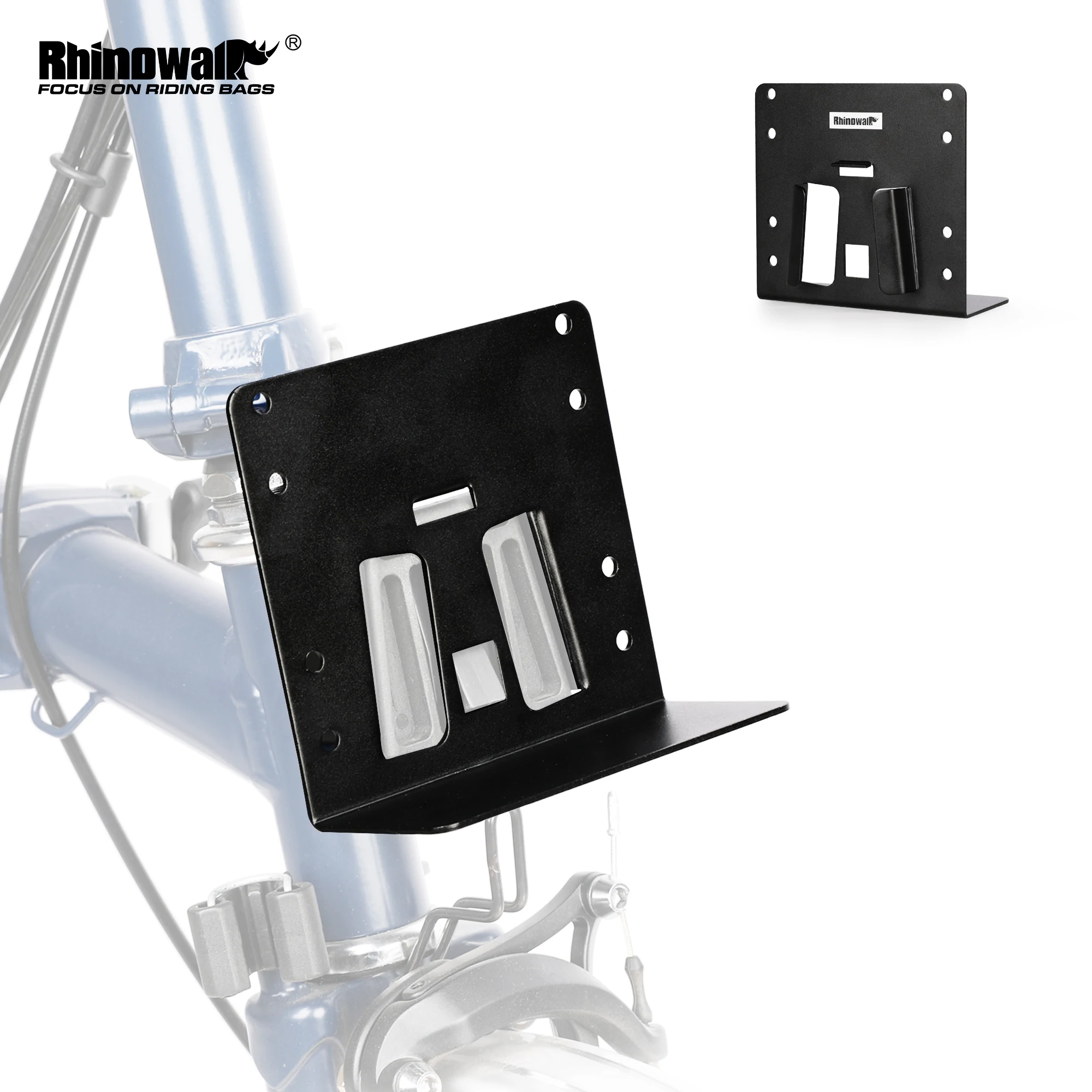 

Rhinowalk Bike Bag Front Adapter for Brompton Bike Folding Sbag Basket Bicycle Bag Carrier Block Accessories Aluminum Alloy