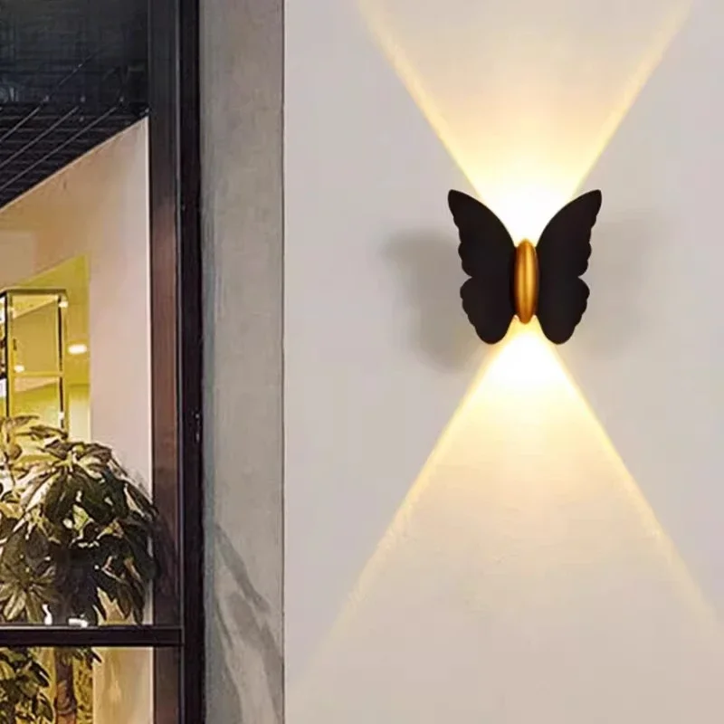 Outdoor wall lamp villa courtyard entrance corridor decorative lamp garden terrace butterfly wall gate exterior wall