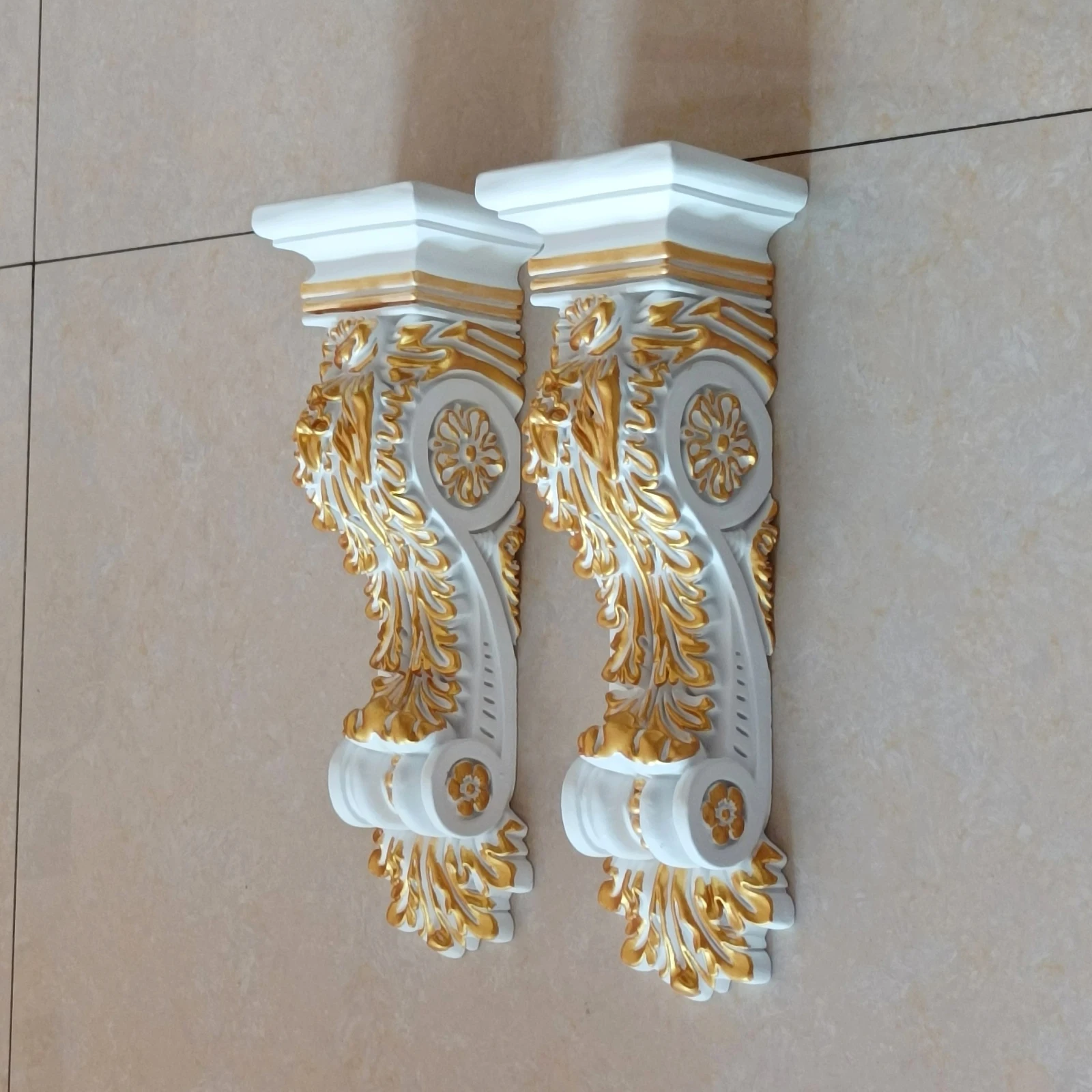 Classic European Style PU Polyurethane Corbel Fireplace Ornament Decoration Entrance Decor Corridor Portal Decorative Bracket