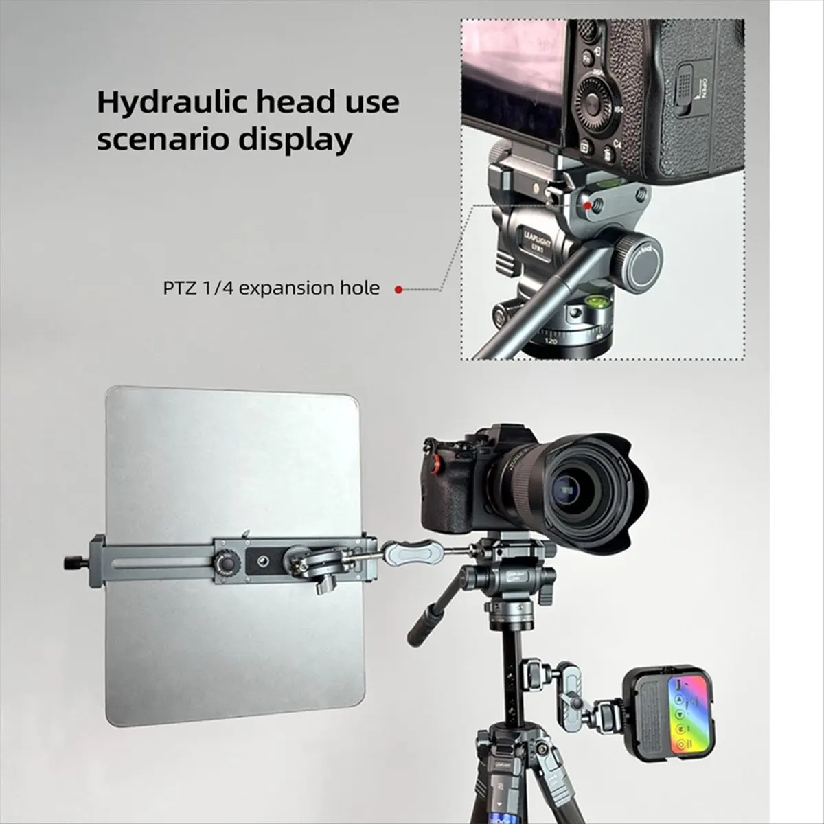 DIGITALBUY F38 Quick Release Fluid Video Pan-Tilt 360°Panoramic Gimbal Pan-Tilt Tilt 145° with Detachable Handle for Tri