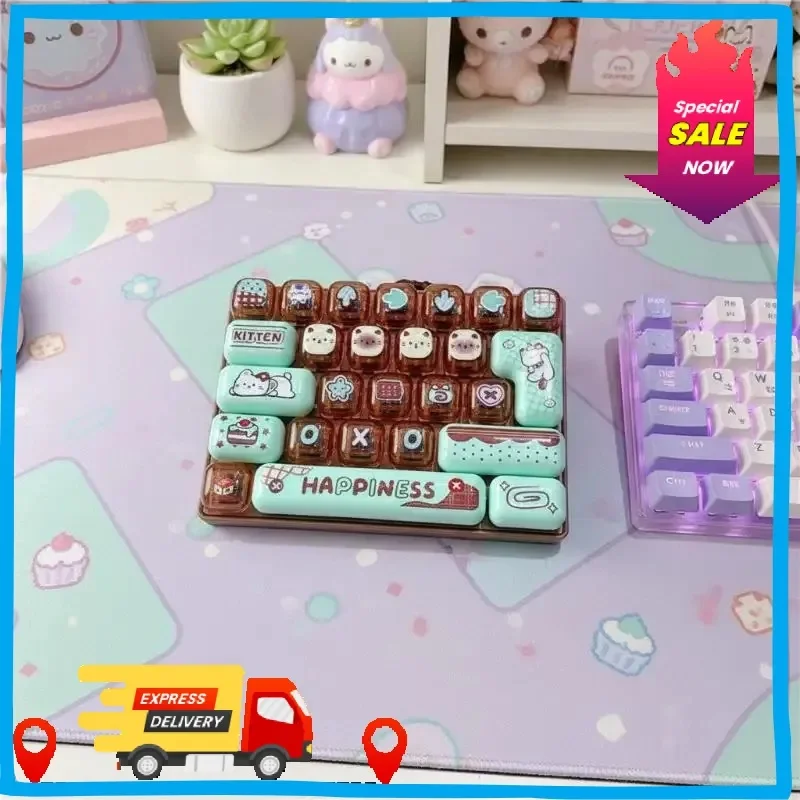 Cute Stress Relief Decompression Toy 26 Key Press Button Toy Durable Bag Ornament For Family Party Favors