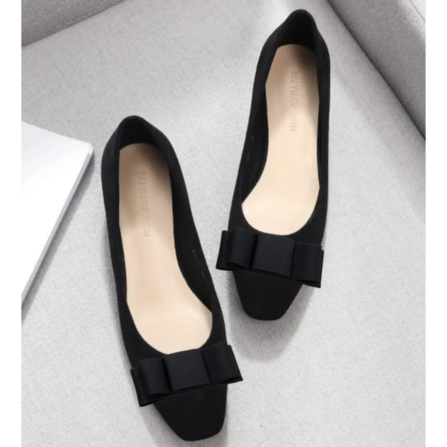 A P بسيط أنيق ورجعي نمط متنوع الألوان عادي الشريط القوس فراشة عالية الكعب مقاطع الأحذية