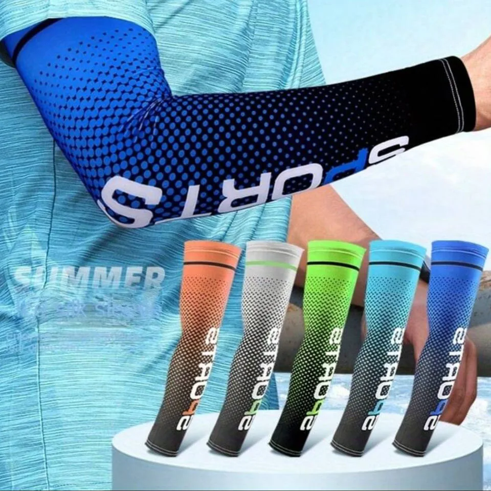 

GTUBIKE Summer Fashion Sunscreen Ice Silk Sleeve UV Sun Protection Cooling Anti-Slip Arm Sleeves Men Women Outdoor Sport Cycling