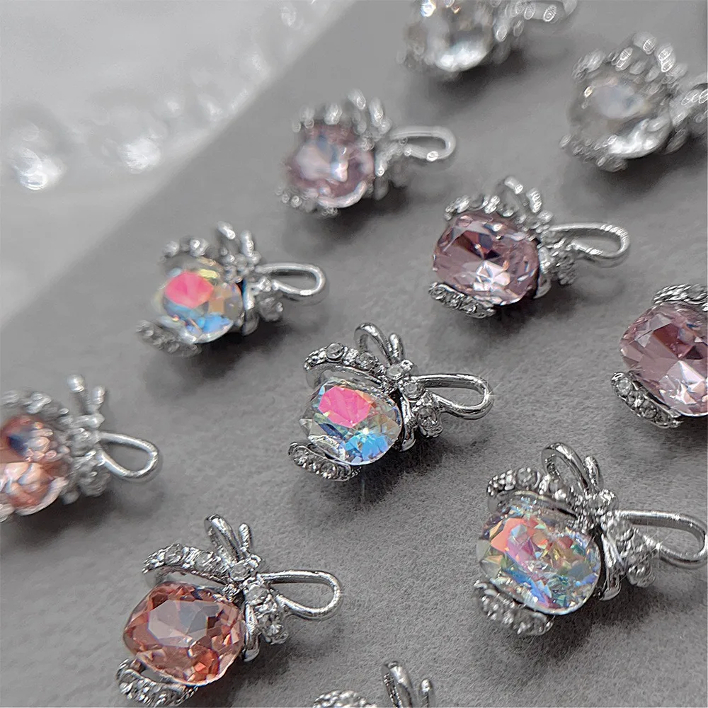 상감 네일 주얼리 활 라이트 럭셔리 네일 액세서리, 실버 상감 합금, 미용 및 건강 합금, 신제품