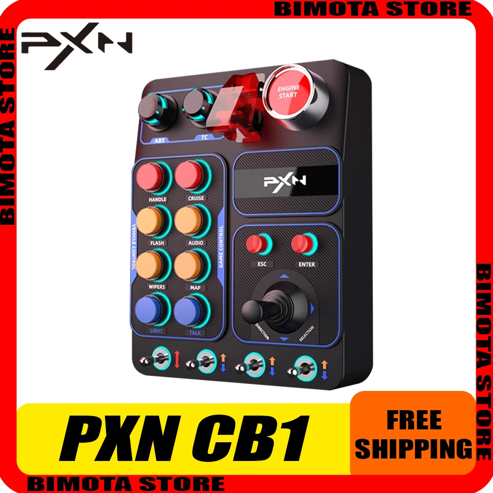 

Pxn Cb1 Racing Simulator Central Control Box Control Box For Euro Truck Simulator Racing Gamer RGB Multifunctional Key Accessory