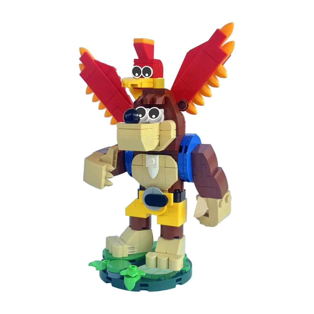 MOC gran juego de aventura Banjo-Kazooie modelo bloques de construcción Animal oso personaje ladrillo juguete DIY juguete ensamblado regalo para niños