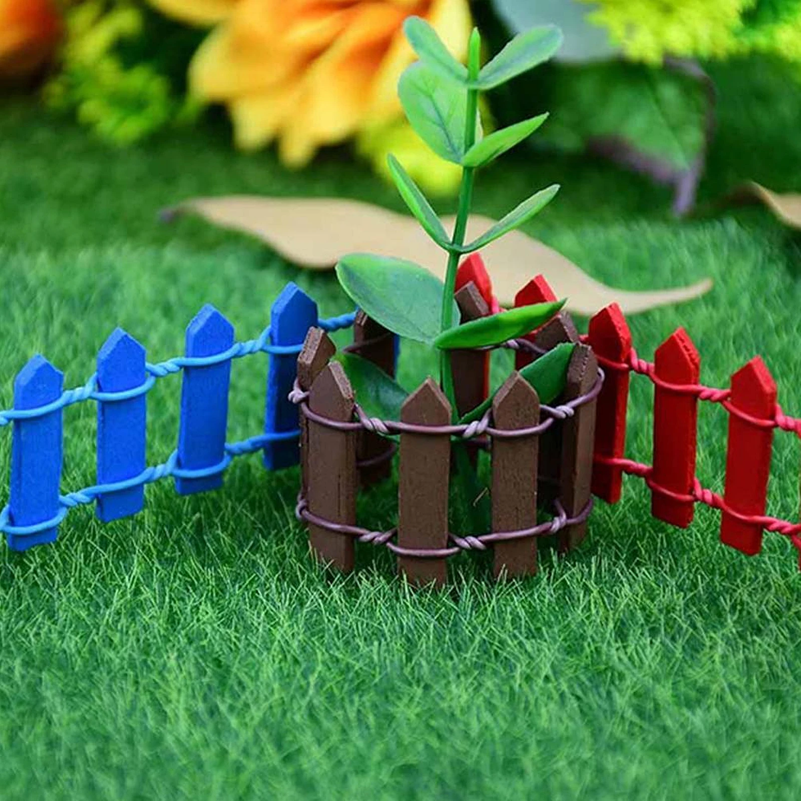 

10pcs Succulent Fence Smooth Safe Miniature Garden Fence DIY Craft Decor Bonsai Yard Micro Landscape Accessories Small for Beds