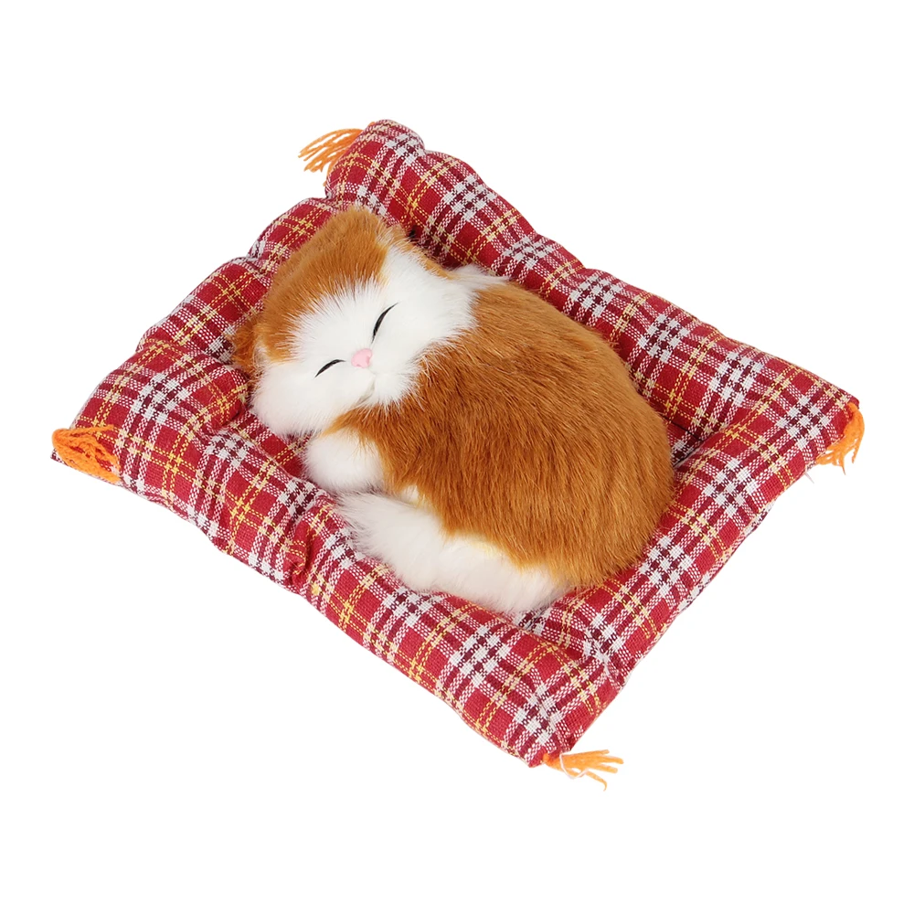 Schöne Plüsch Kätzchen Puppe Spielzeug Home Dekoration Auto-styling Auto Ornamente Nette Simulation Schlafende Katzen Dashboard Dekoration