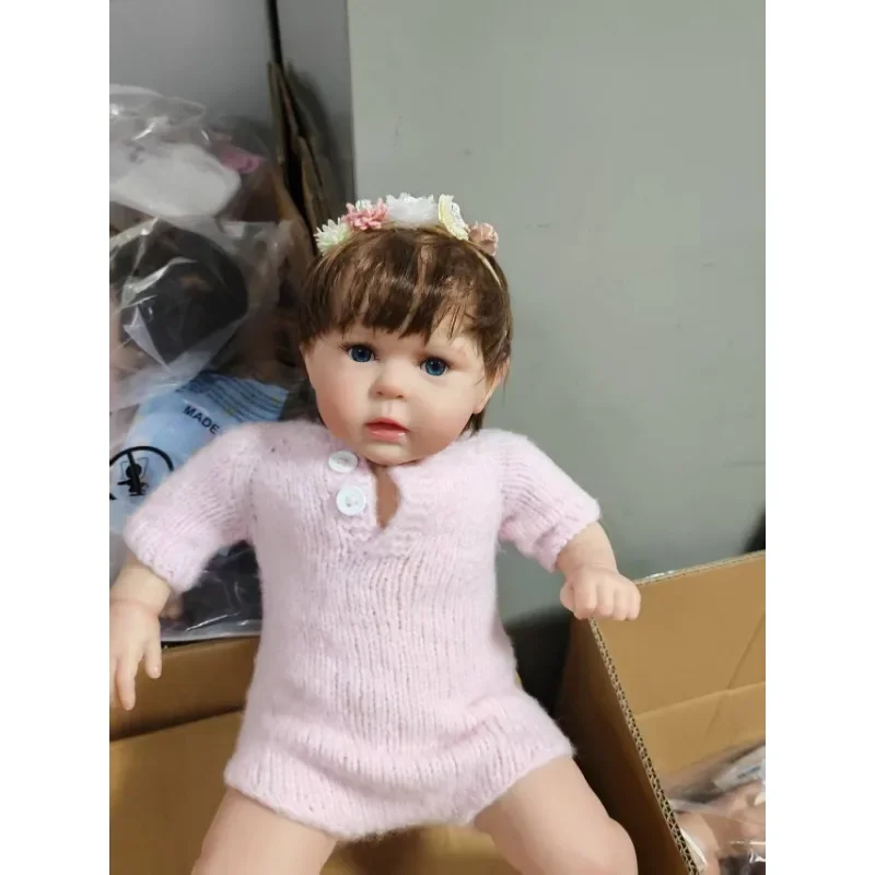 

48cm Cotton Body Doll Ward with Rooted Hair Lifelike Reborn Baby Gril Doll