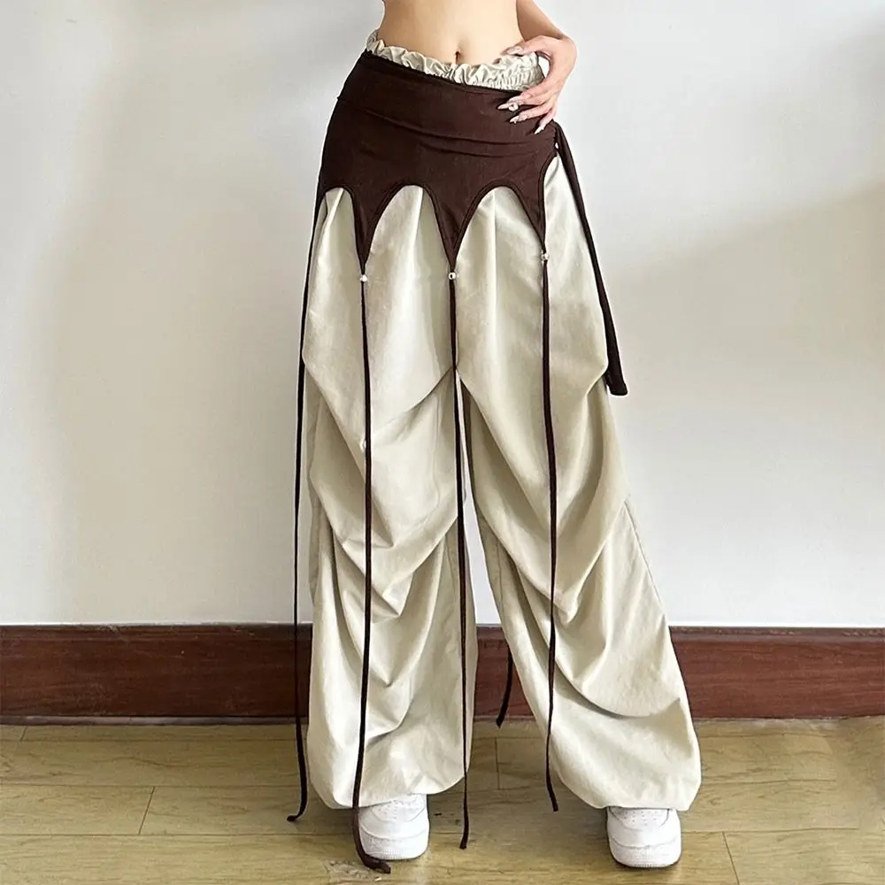 Jeans Pants Decor Long Tassel Jazz Dance Scarf Irregular Harajuku Y2K Belt Streetwear High Waist Hip-hop Scarf