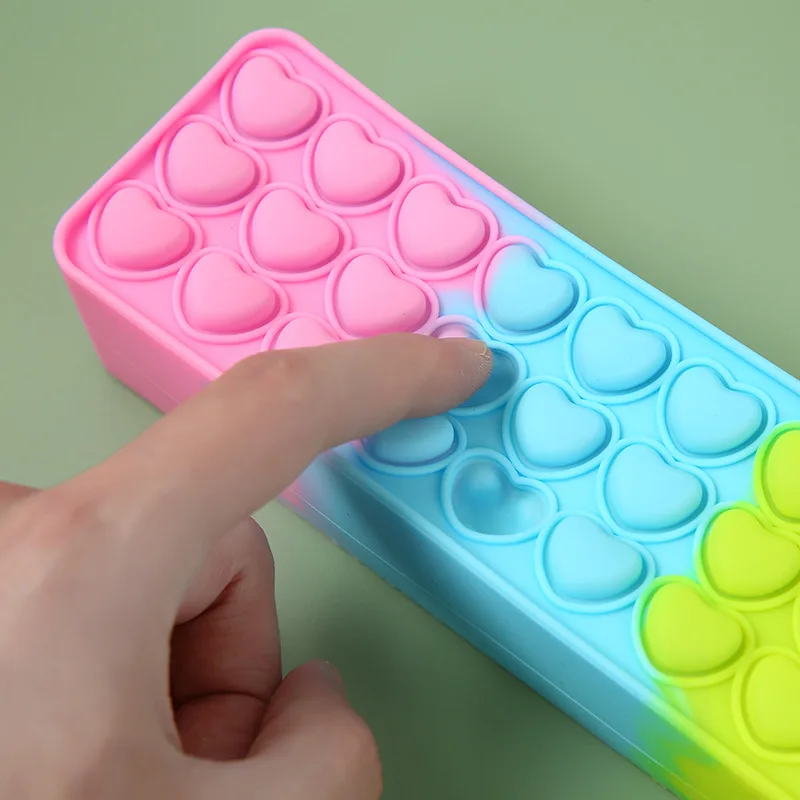 New Large Capacity Waterproof Stationery Pouch Silicone Decompress Pencil Case Multifunctional Travel Storage Bag Make Up Bag