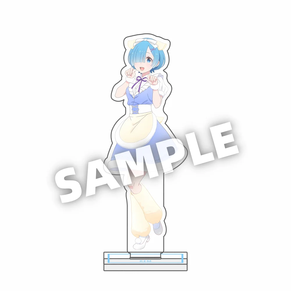 Anime Re:Zero Starting Life in Another World Stand keychain Rem Ram Subaru Emilia Beatrice Mimi Model Acrylic Action Figure gift