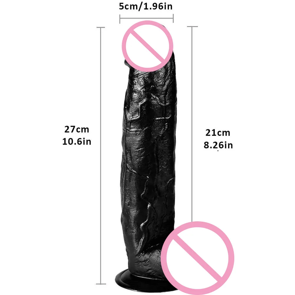 دسار سيليكون واقعي مع كوب شفط للنساء ، قضيب كبير ضخم ، محفز للبقعة جي ، ألعاب جنسية ، 18 ، 2 # ، 1: 2001 ، 11"