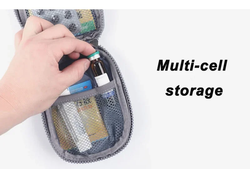 Mini Portable Medicine Storage Bag Camping Outdoor Travel First Aid Kit Medicine Bags Organizer Emergency Survival Bag Pill Case