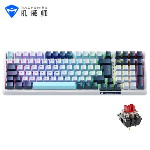 Teclado Mecánico Español Thunderobot K98 Gasket Rgb Hot Swap 3/5 Pins Ergonómico 98 Layout Teclado Alfanumerico 100% Anti-Ghosting OUTEMU Teclado Red Switch Para PC USB Gamer