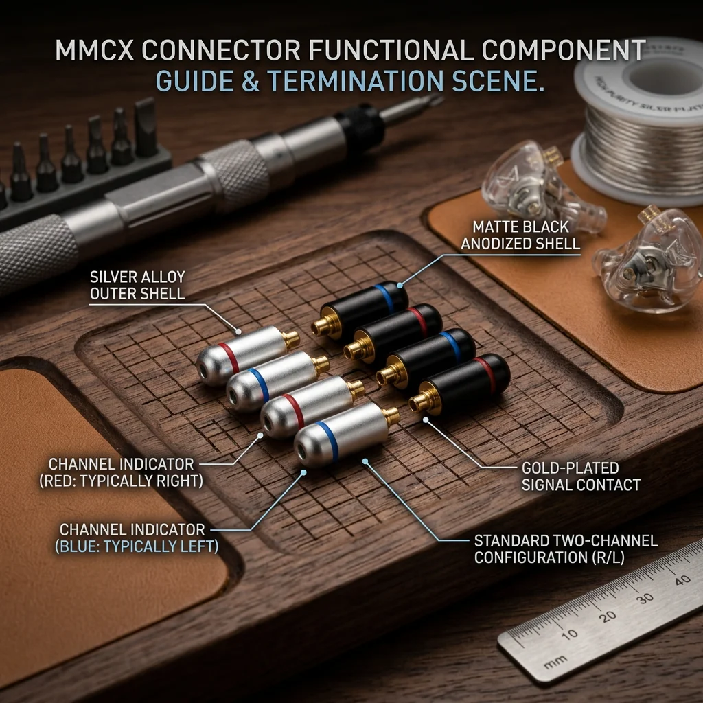 MMCX Connector Earphone Pin Plug Consumer Electronics DIY UE900 SE535 SE215 W10 W20 W30 Earphones Audio Jack Black Silver