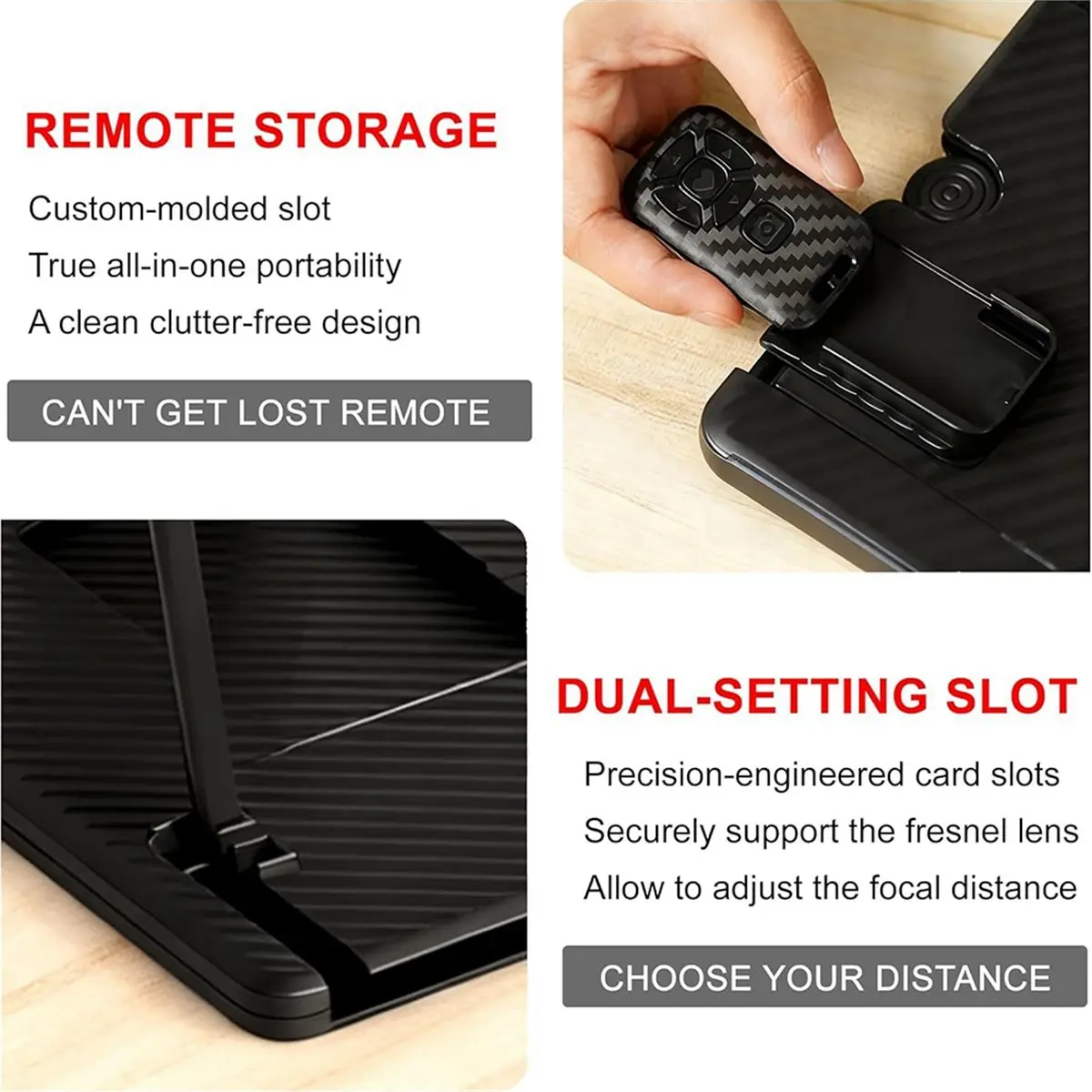 A10R 3D HD Phone Screen Amplifier Foldable Portable Universal Stand with Bluetooth Remote for All Smartphones IPhone 12inch